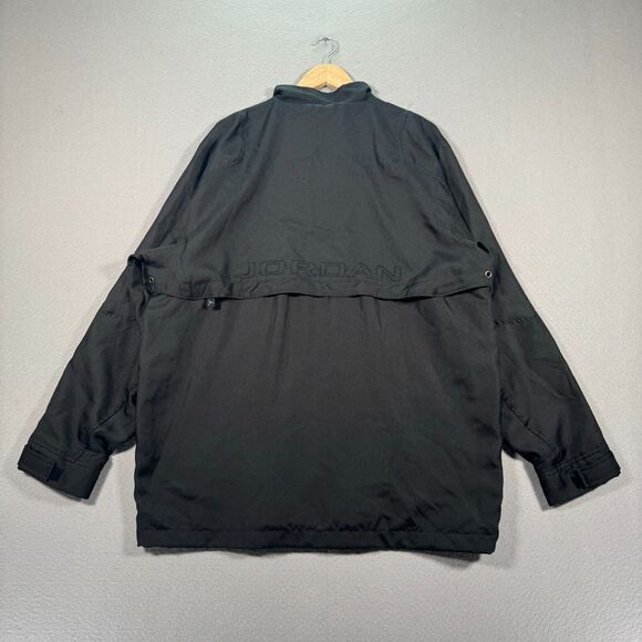 Vintage Jordan Track Jacket Mens XL Full Zip Black Swoosh Nike‎ Basketball Hoop - Picture 2 of 13